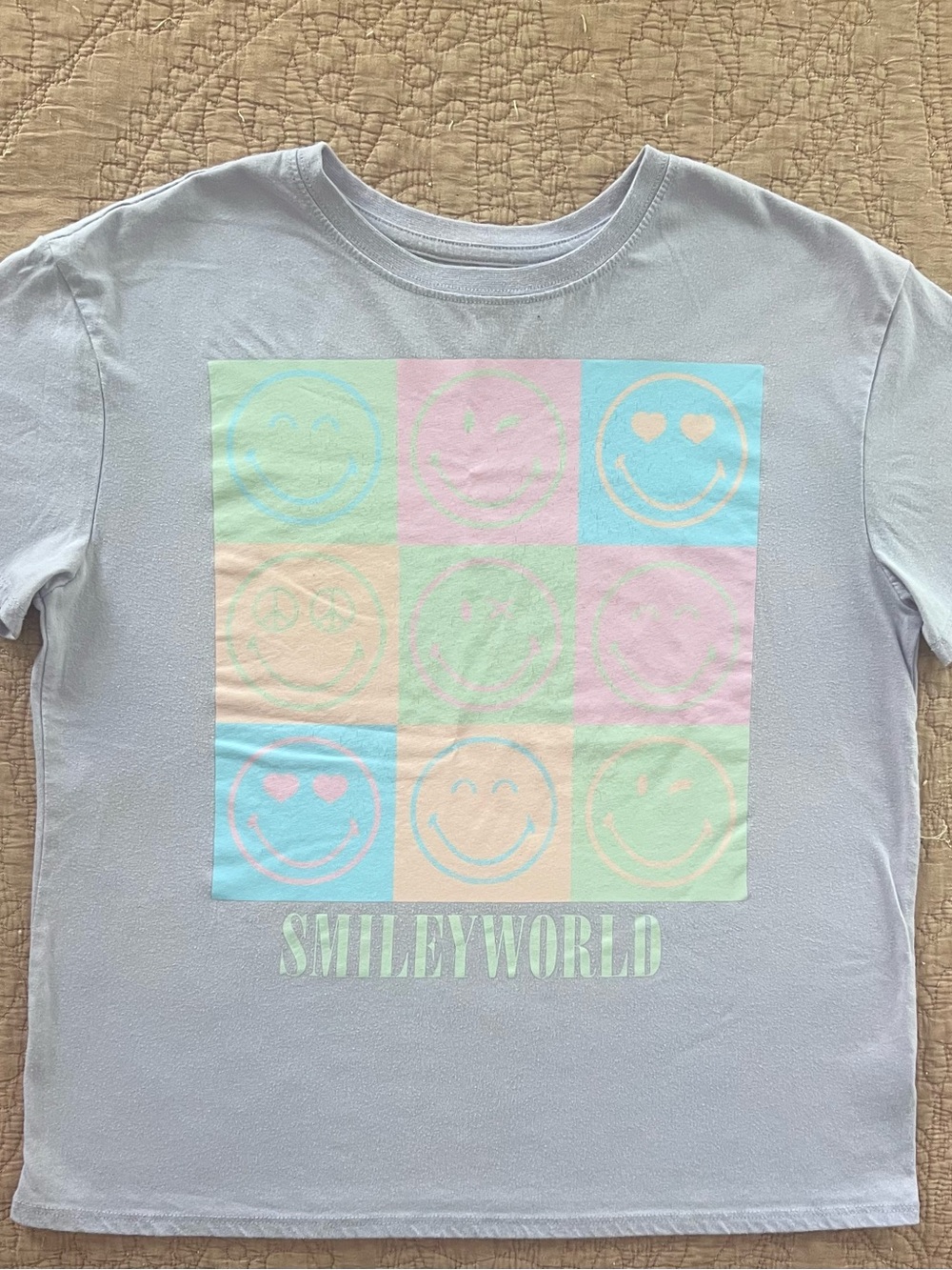 Pastel Grid Tee - Light Lavender
